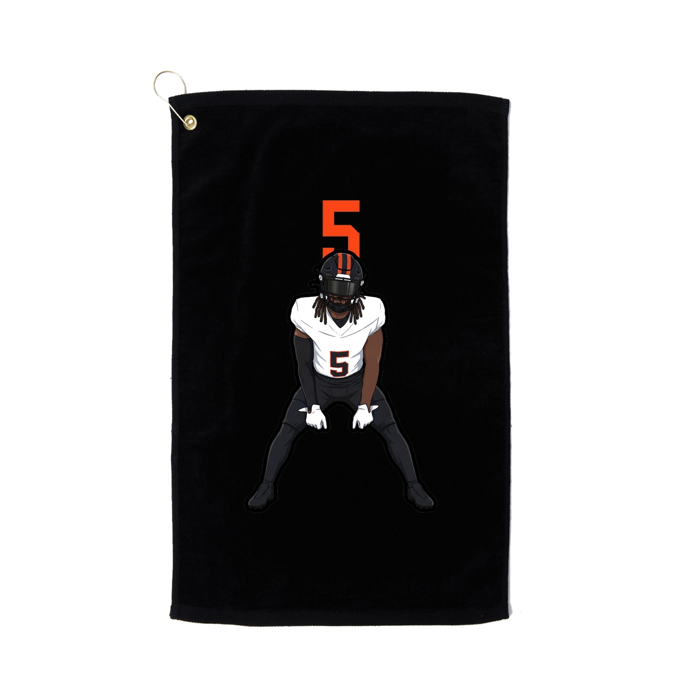 Golf Towel — Number Top in Black