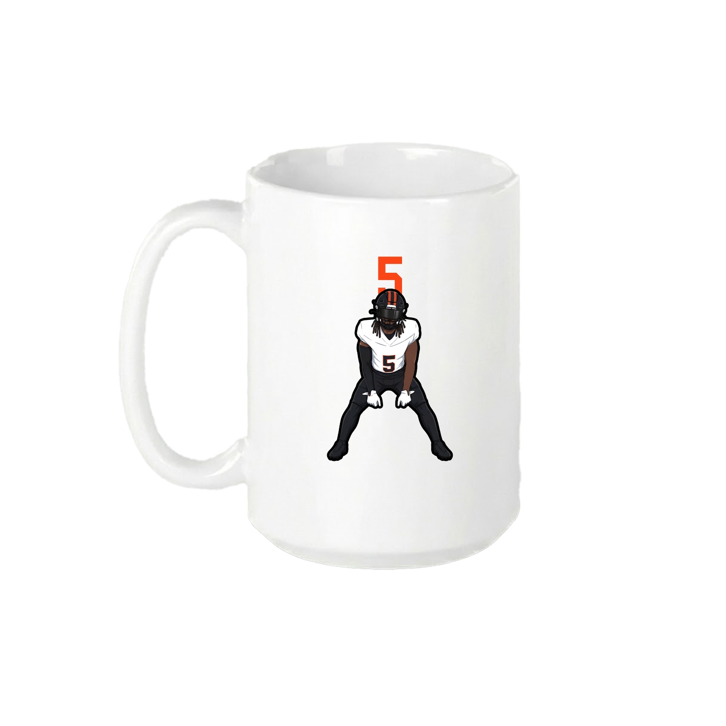 15oz Coffee Mug — Number Top in White