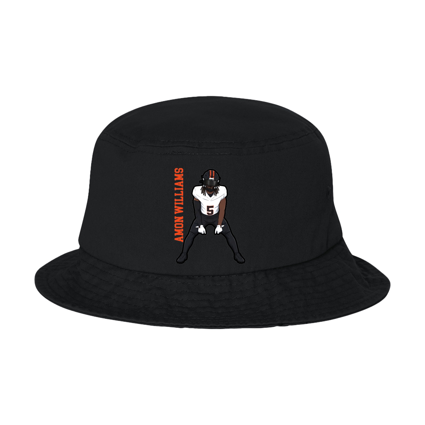Bucket Cap — Name Vertical in Black