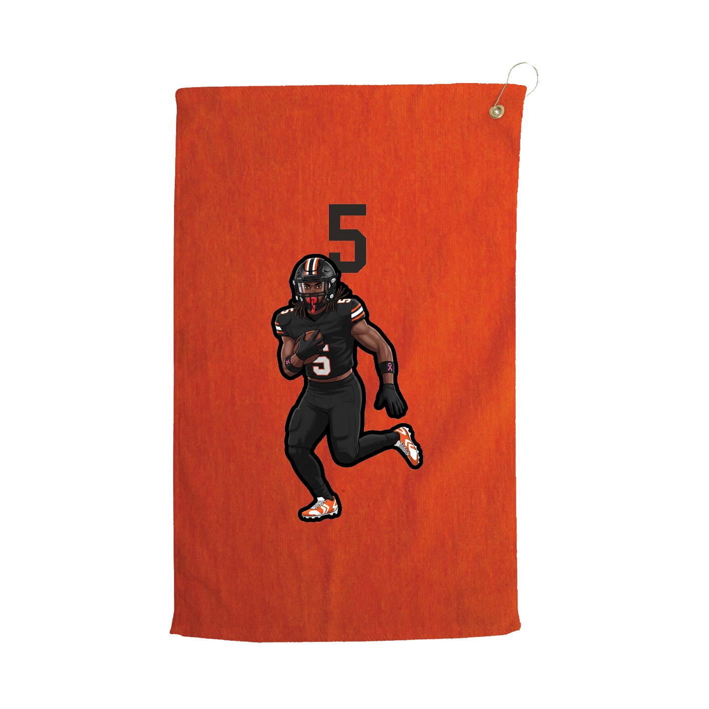 Golf Towel — Number Top in Orange