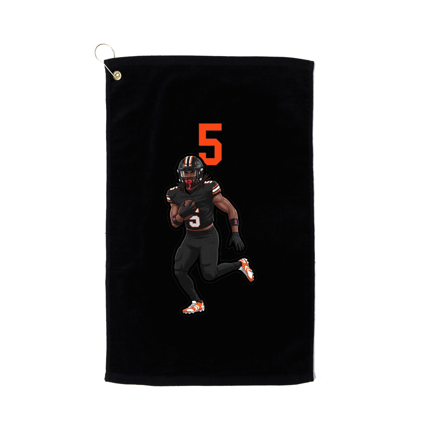 Golf Towel — Number Top in Black