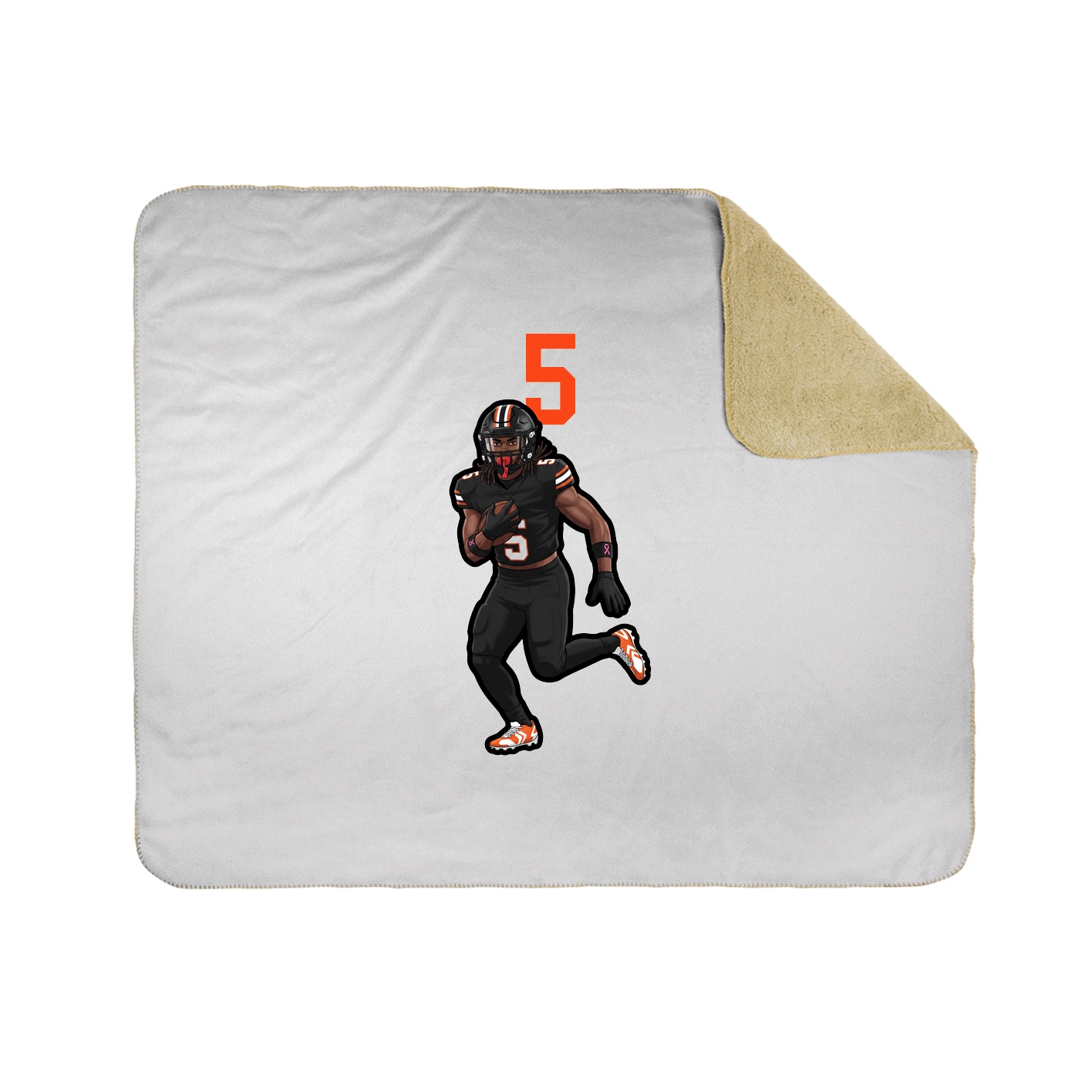 Throw Blanket — Number Top in White
