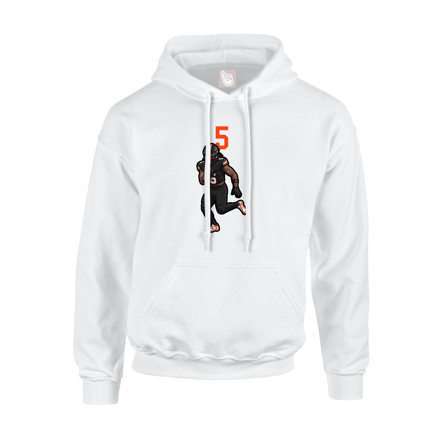Hoodie — Number Top in White