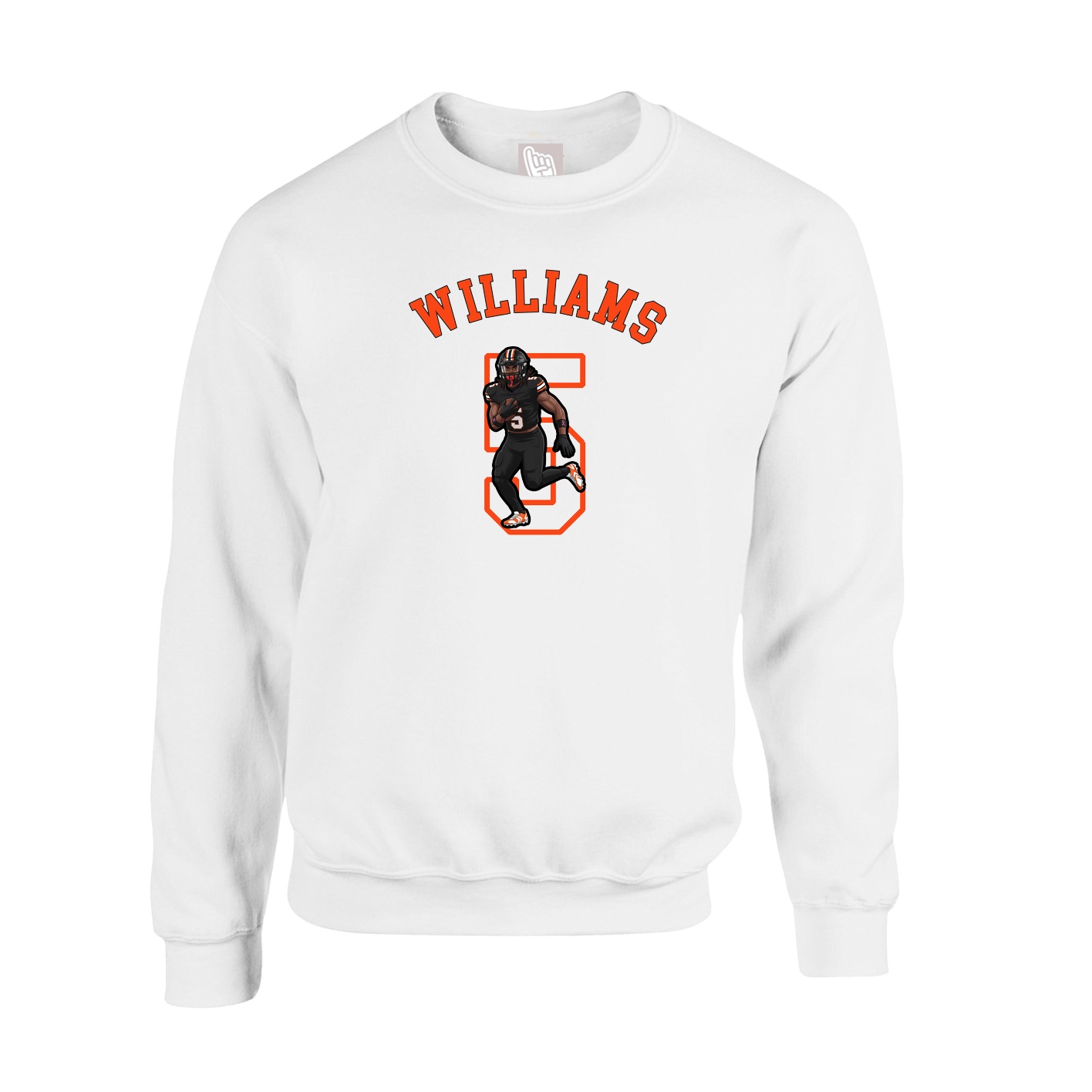 Fleece Crew — Shirsey Arch in White