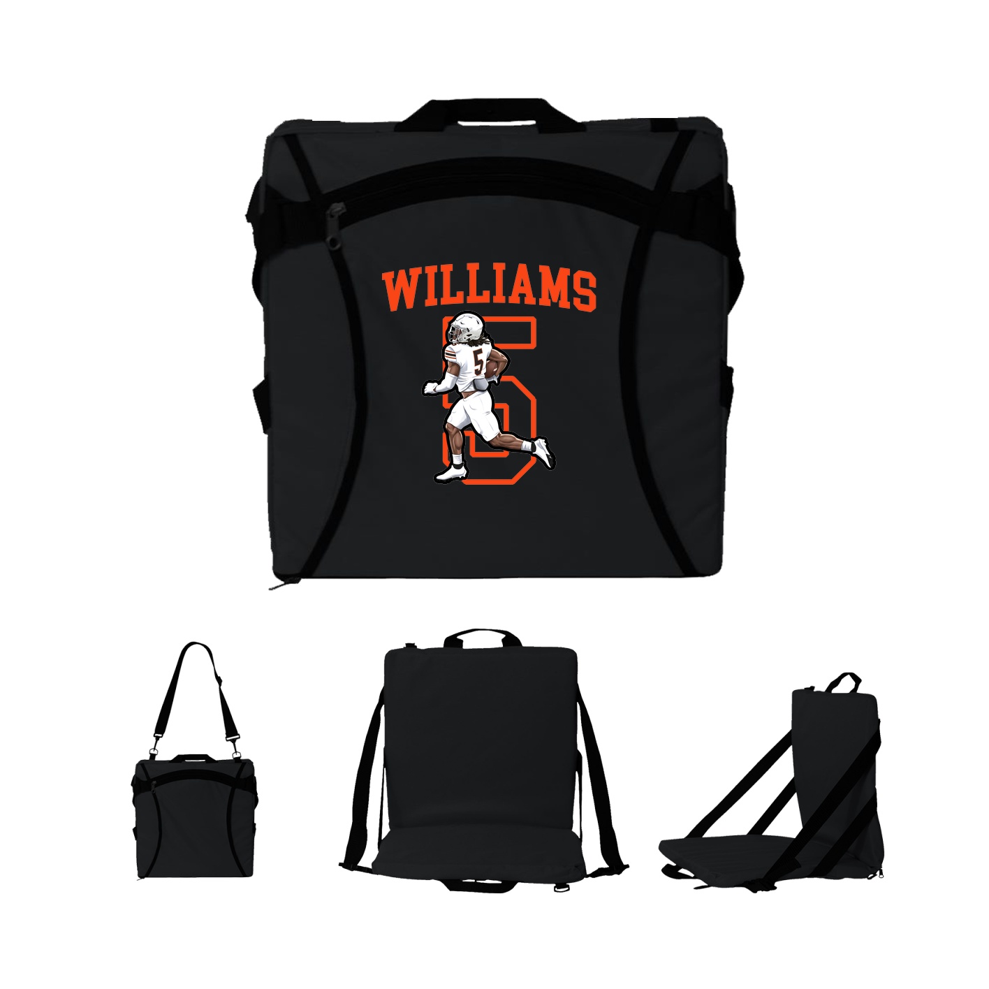 Folding Stadium Seat — Shirsey in Black