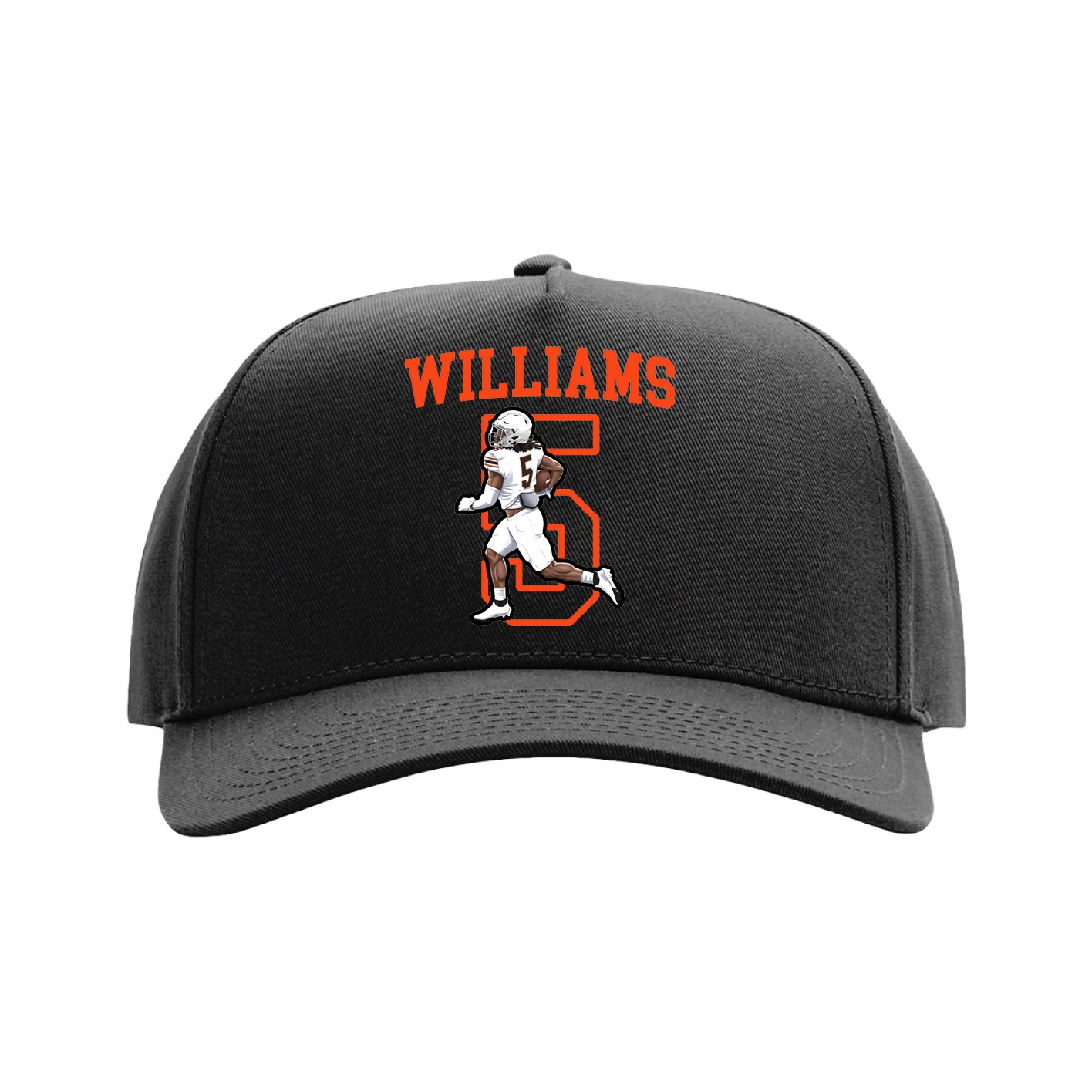 Full Fabric Five-Panel Champ Cap — Shirsey in Black