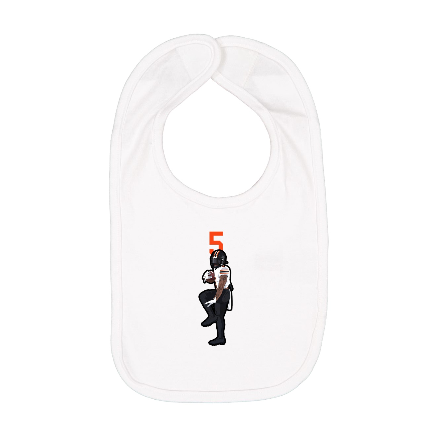 Infant Bib — Number Top in White