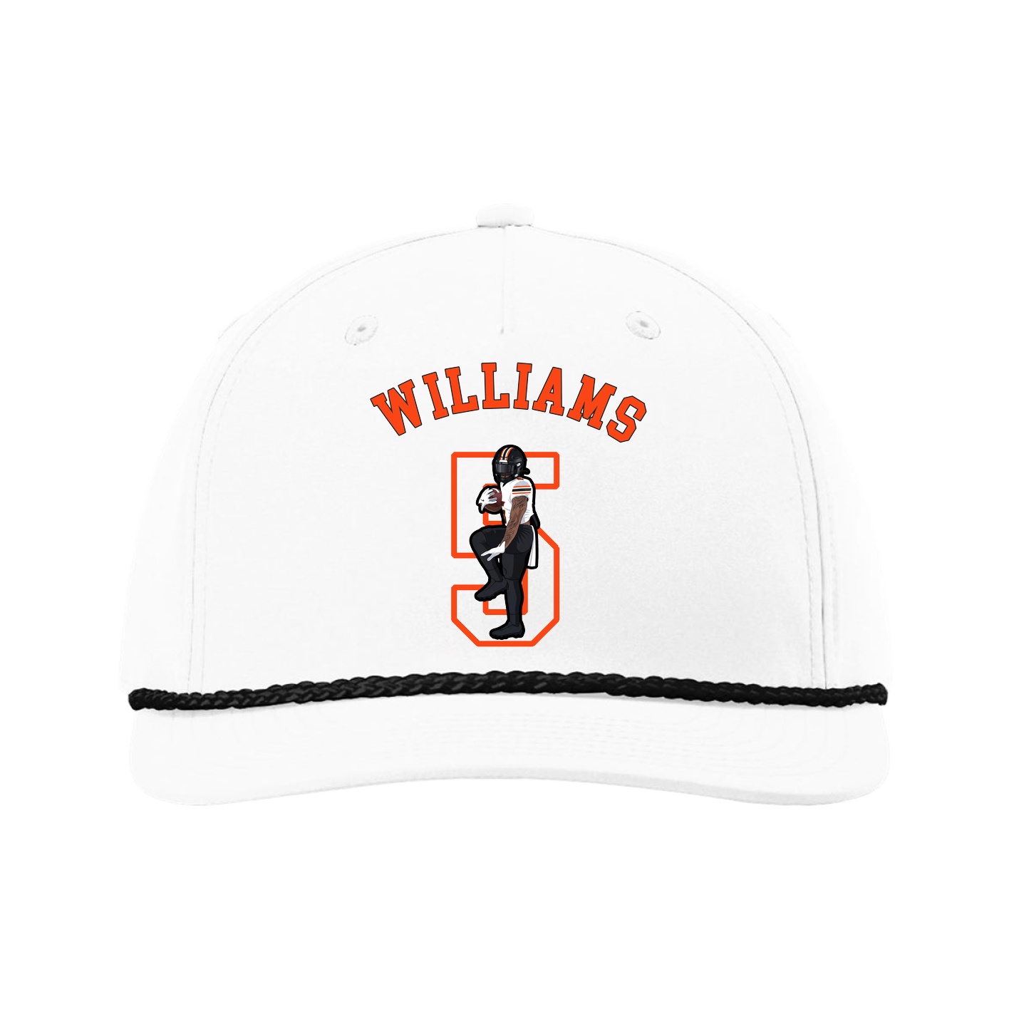Five-Panel Classic Rope Cap — Shirsey Arch in White