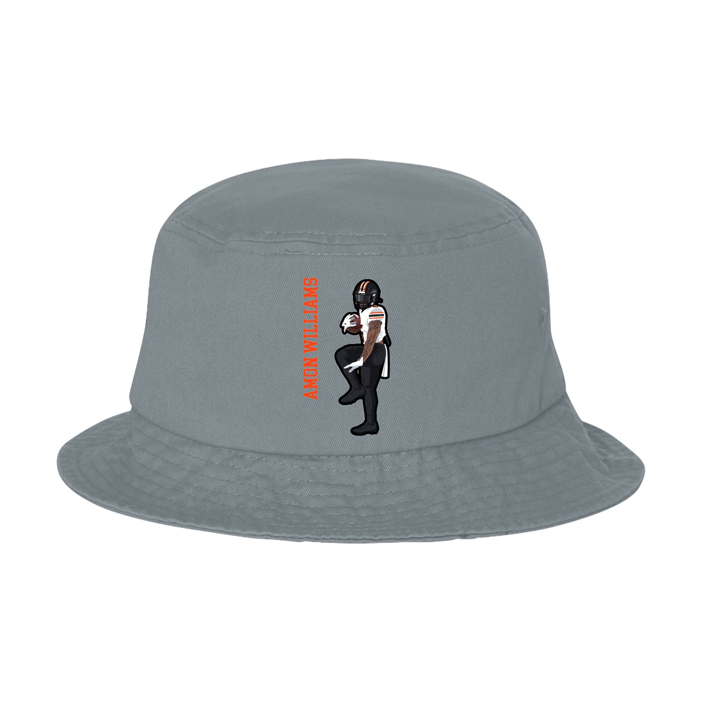 Bucket Cap — Name Vertical in Grey