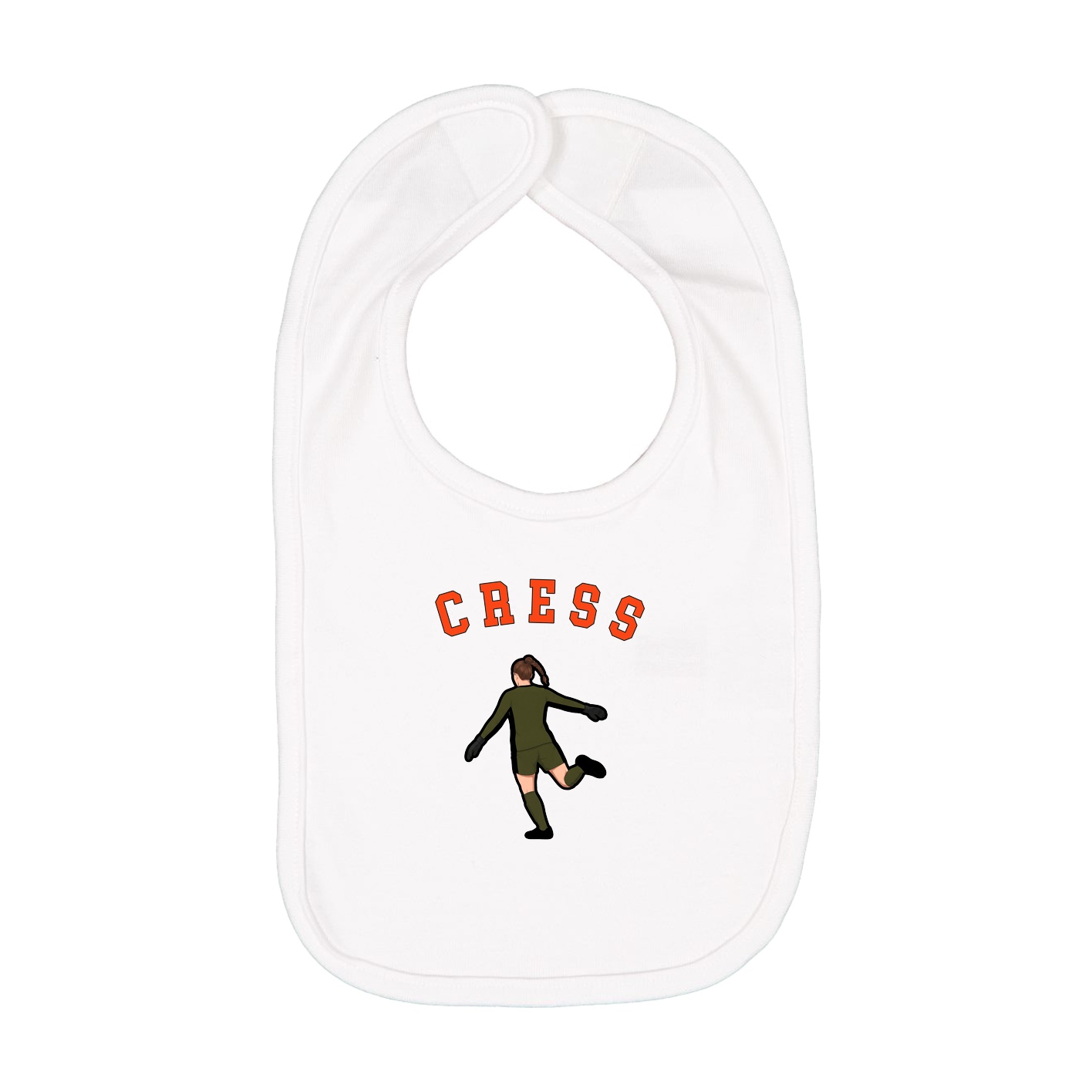 Infant Bib — Shirsey Arch in White