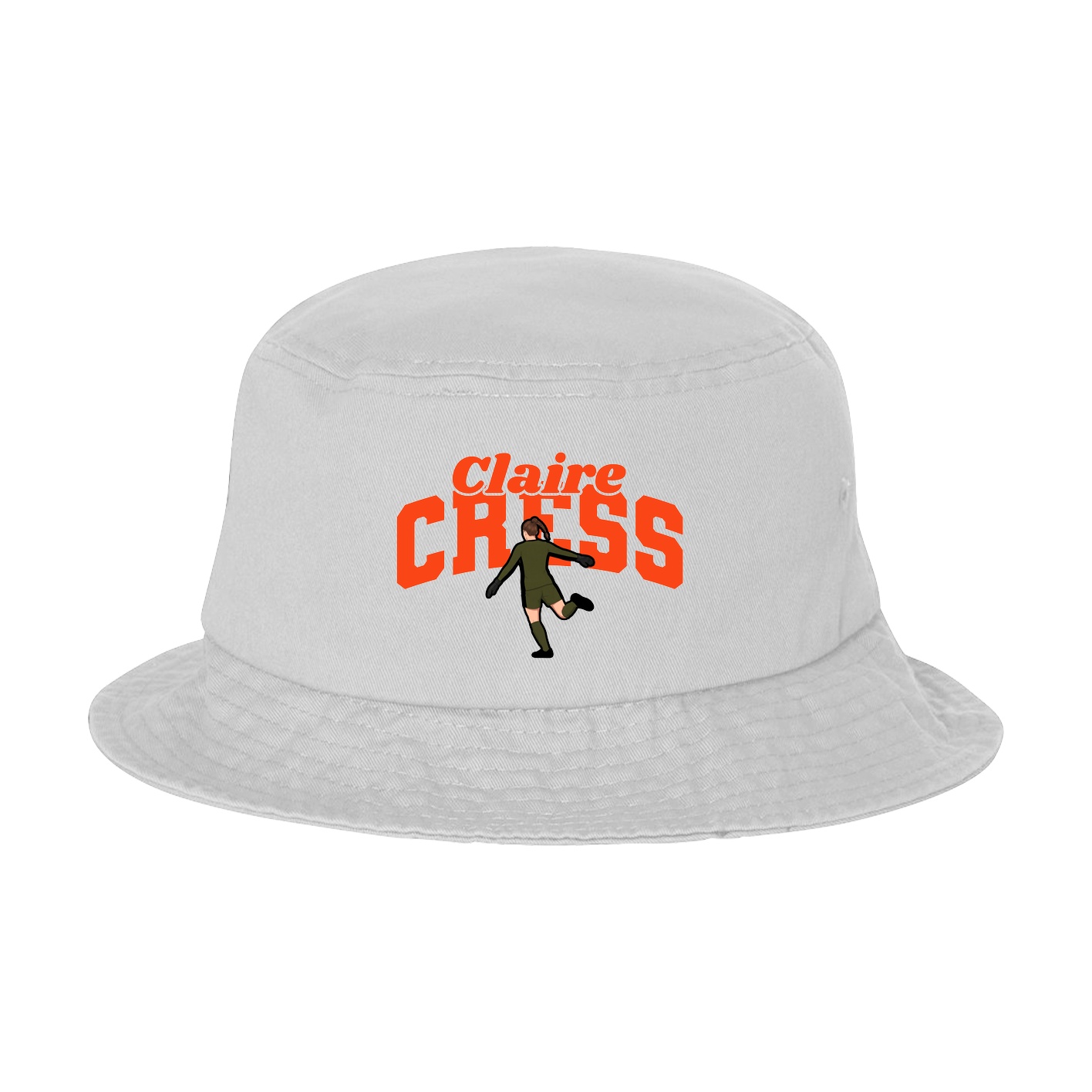 Bucket Cap — Signature Arch in White