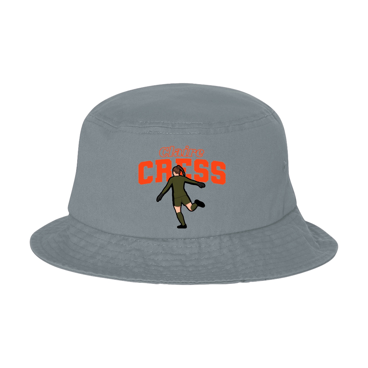 Bucket Cap — Name Arch in Grey