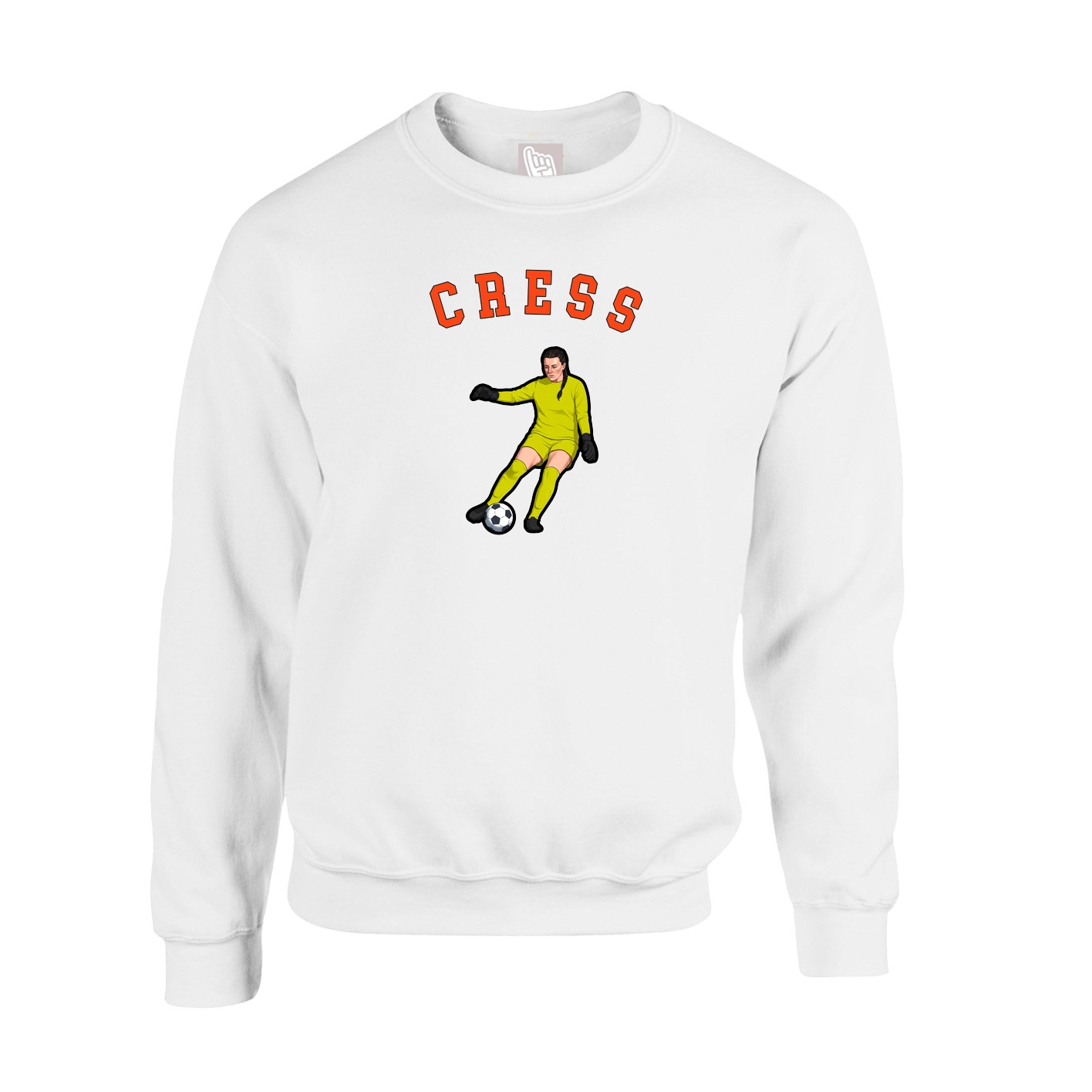 Fleece Crew — Shirsey Arch in White