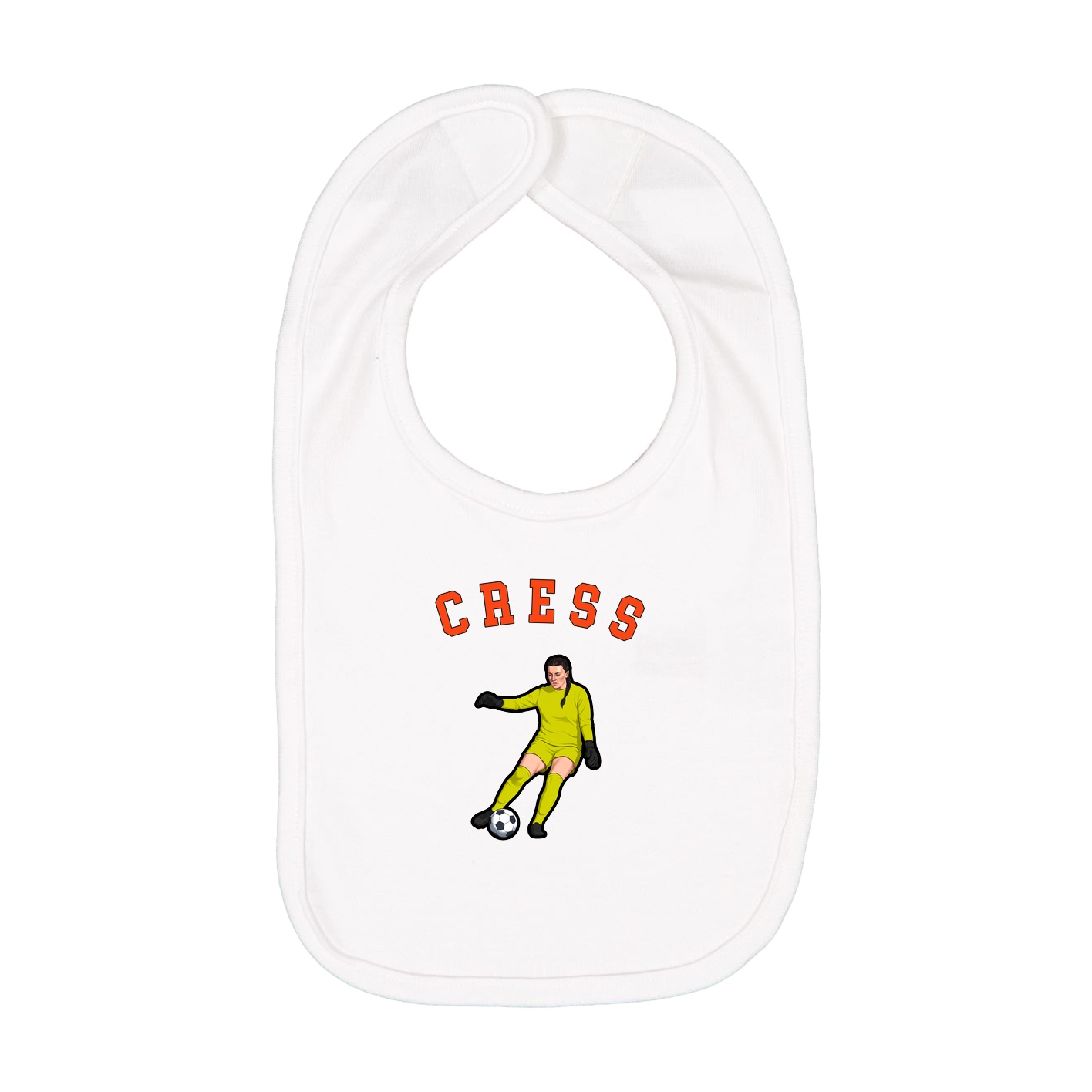Infant Bib — Shirsey Arch in White