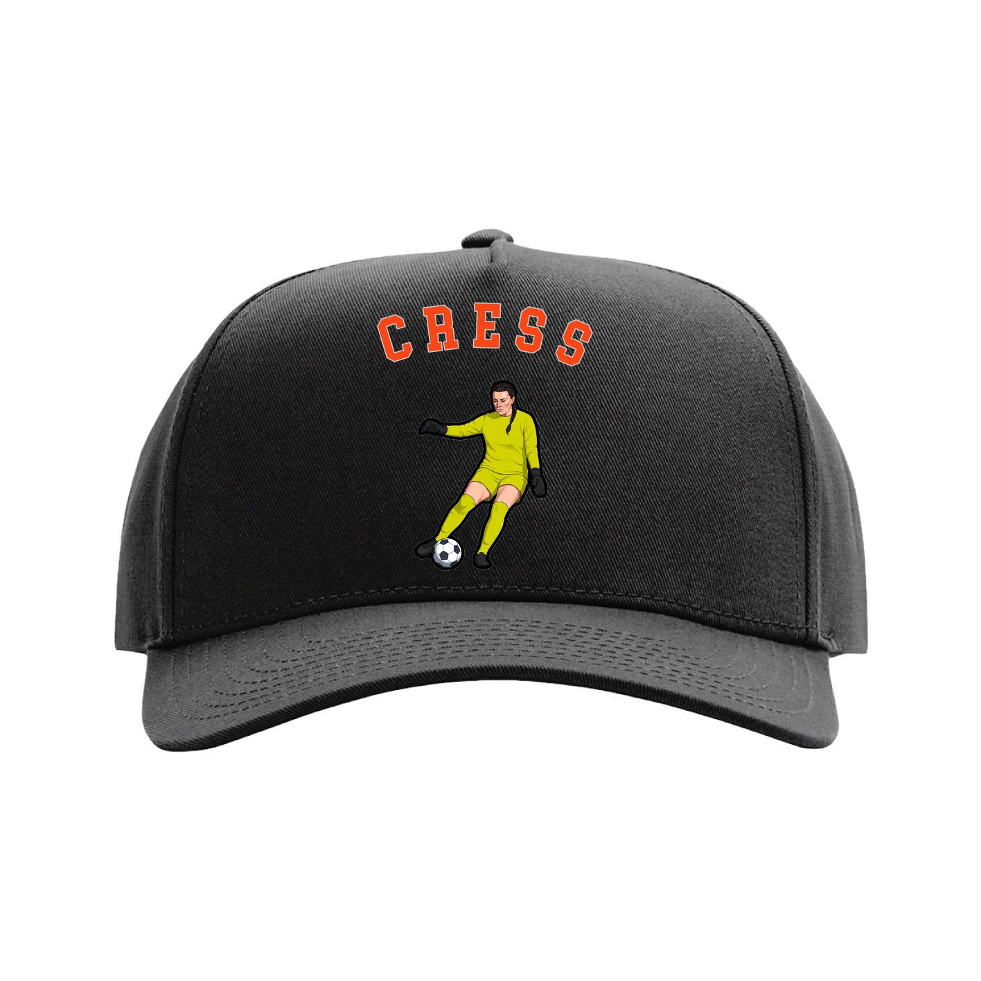 Full Fabric Five-Panel Champ Cap — Shirsey Arch in Black