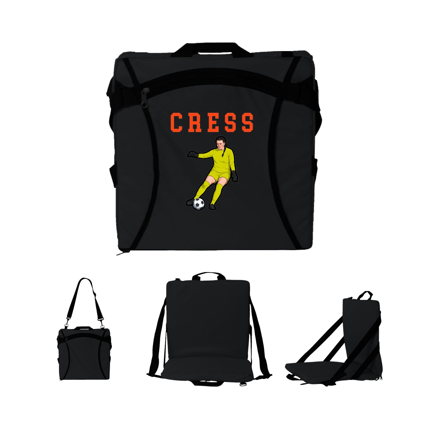 Folding Stadium Seat — Shirsey in Black