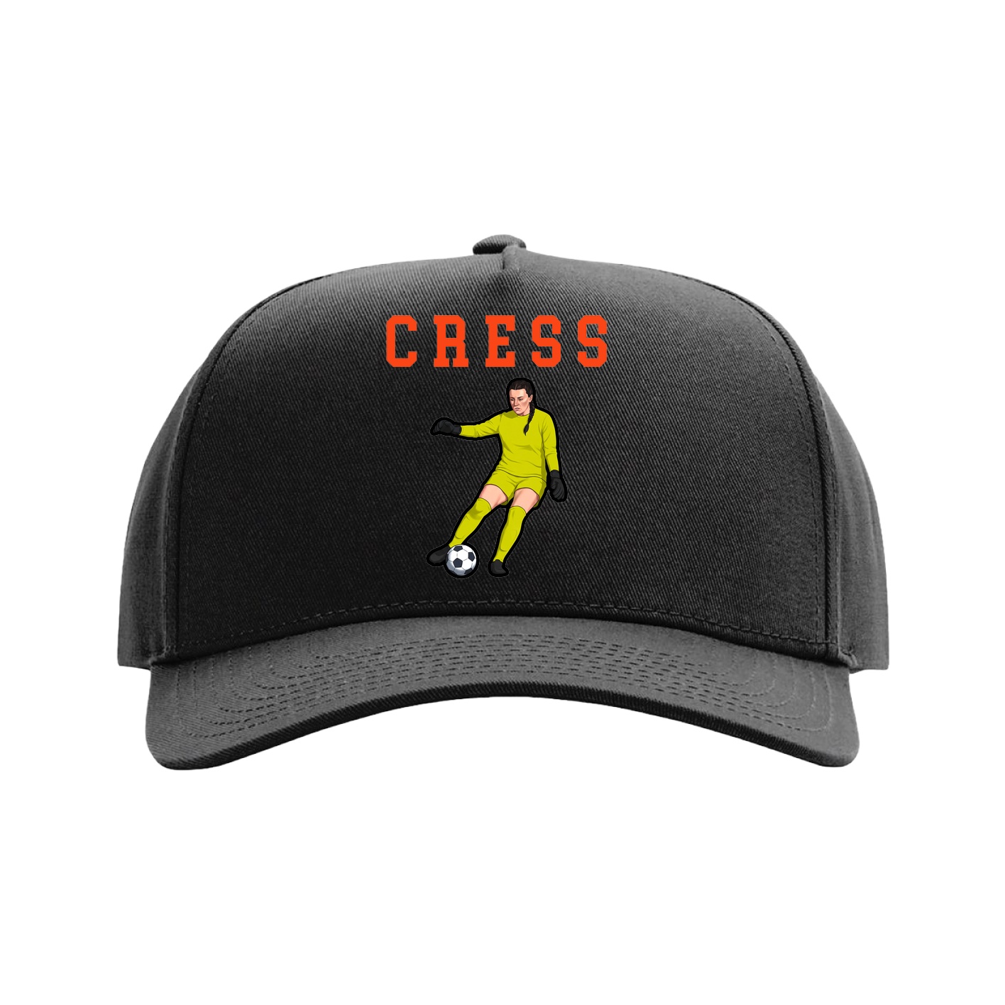 Full Fabric Five-Panel Champ Cap — Shirsey in Black