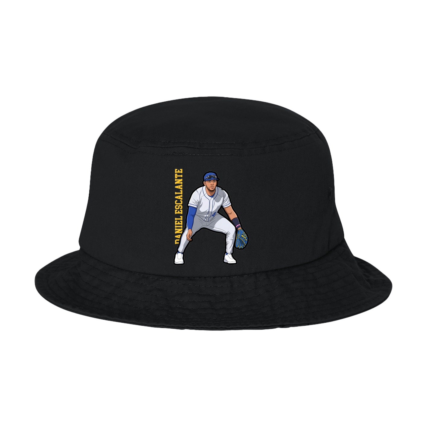 Bucket Cap — Name Vertical in Black