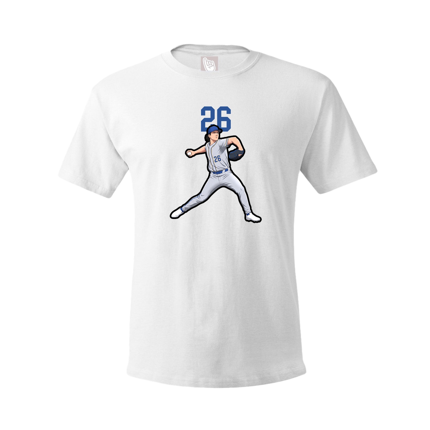 Youth Tee — Number Top in White