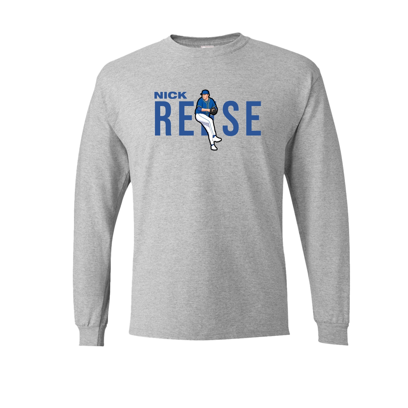 Long Sleeve Tee — Player Name in Grey
