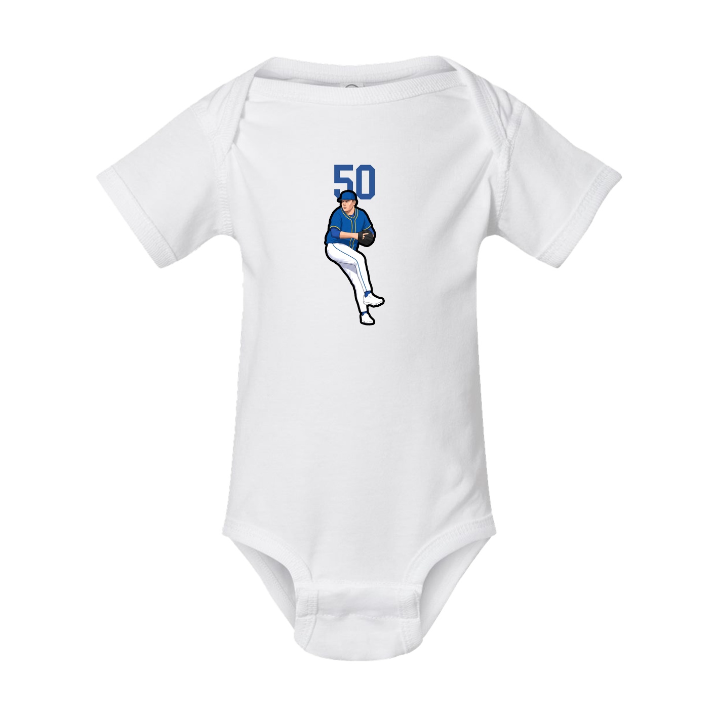 Baby Onesie — Number Top in White