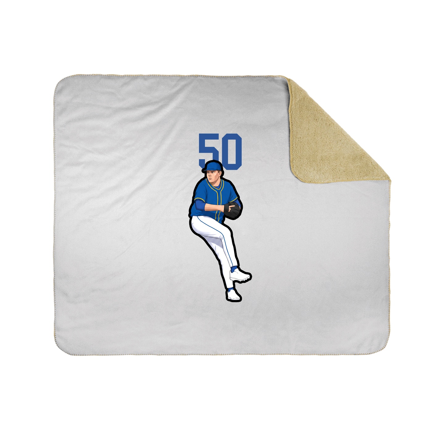 Throw Blanket — Number Top in White