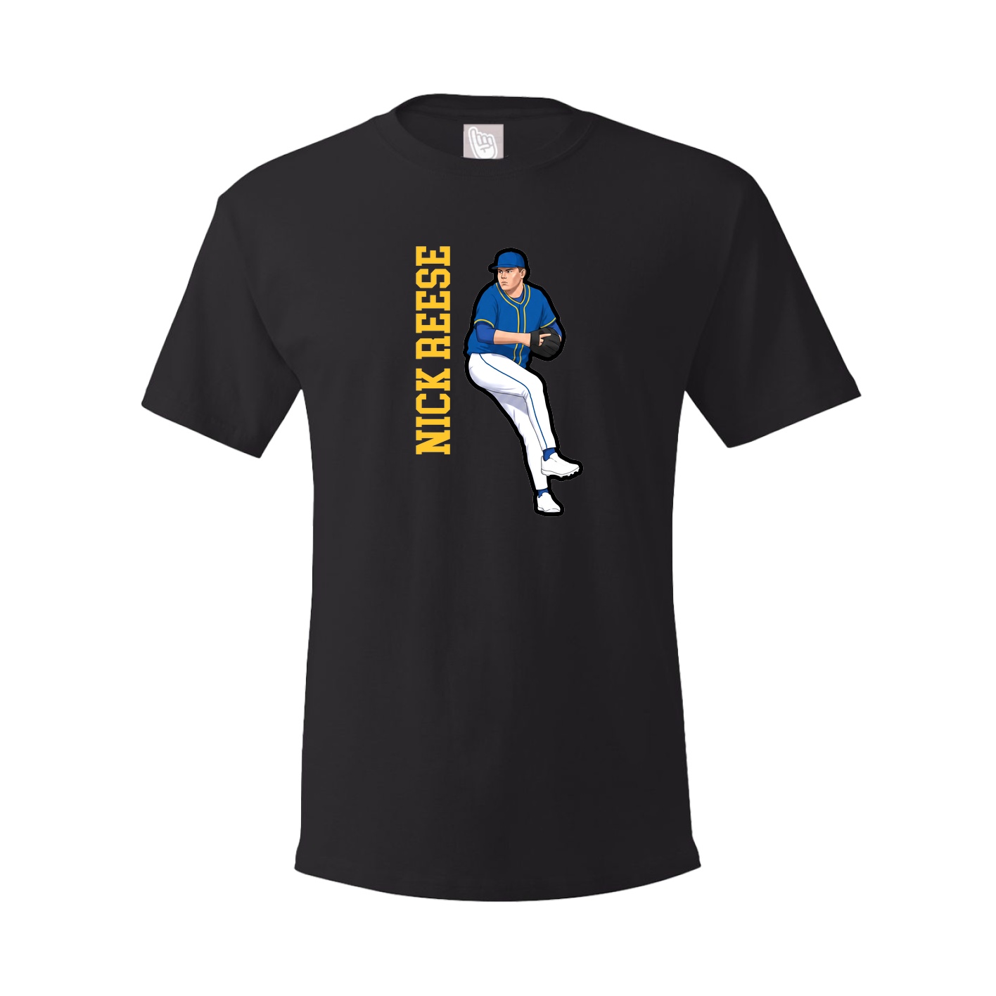 Youth Tee — Name Vertical in Black