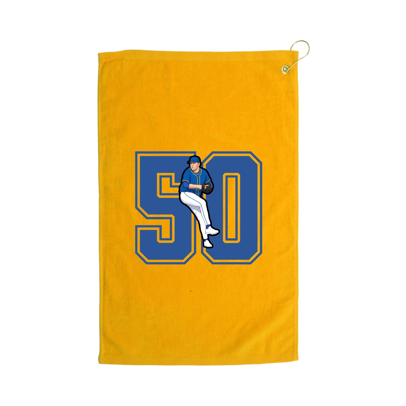 Golf Towel — Number in Gold
