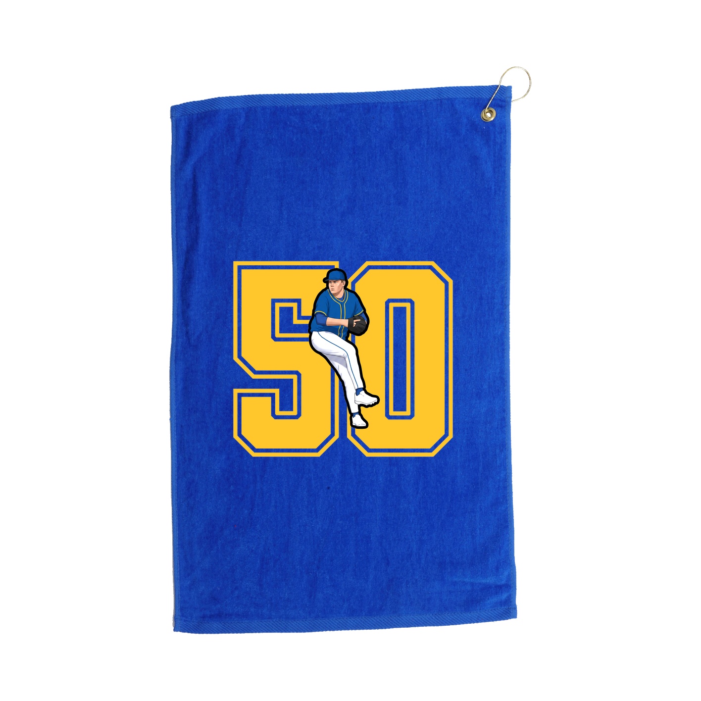 Golf Towel — Number in Royal