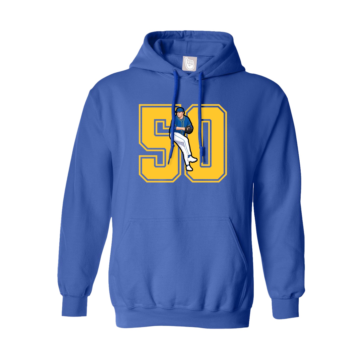 Hoodie — Number in Royal