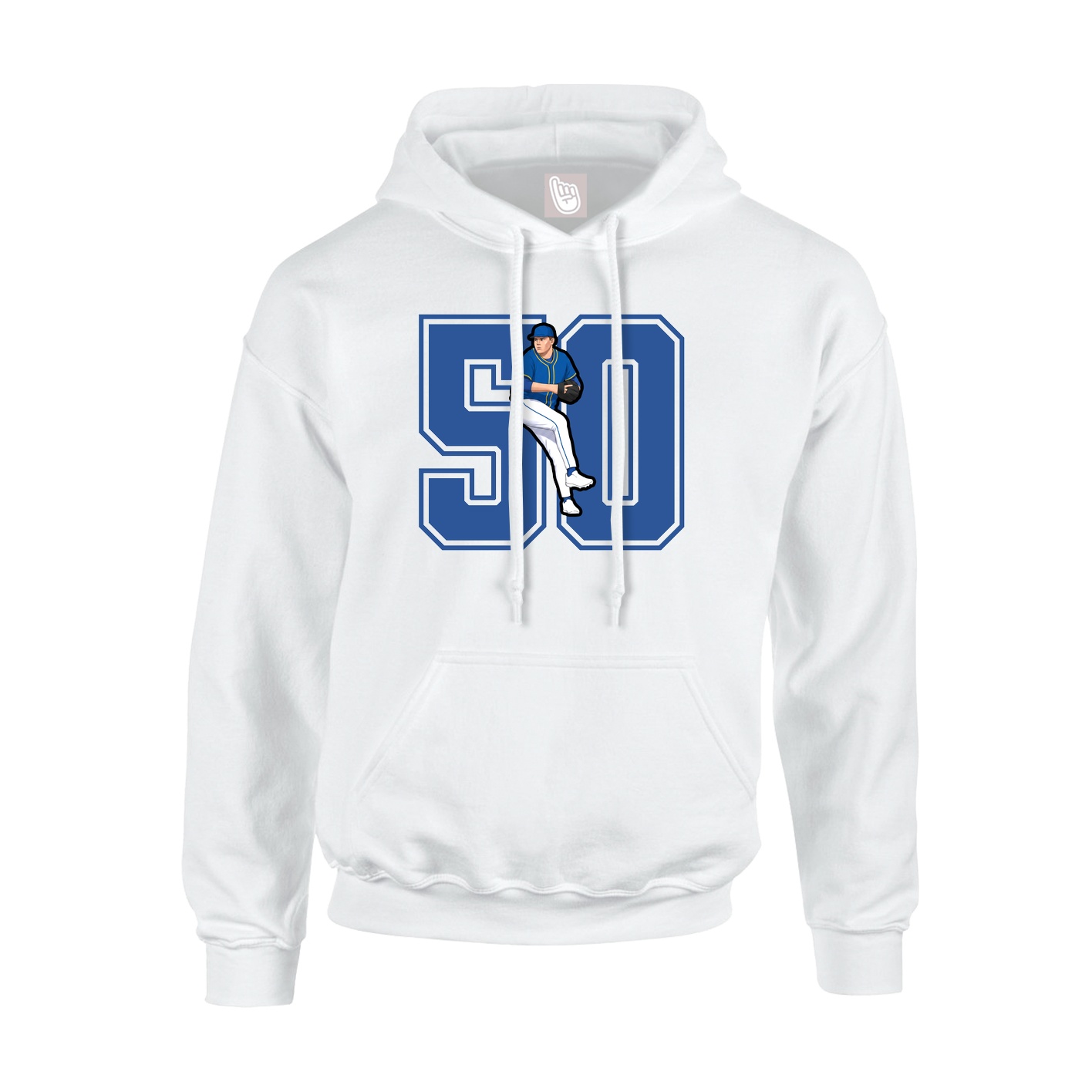 Hoodie — Number in White