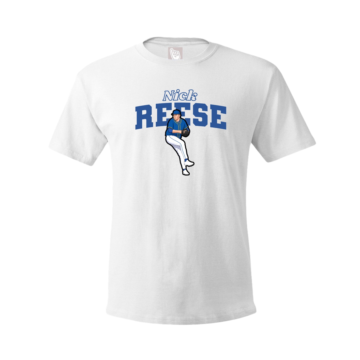 Youth Tee — Name Arch in White