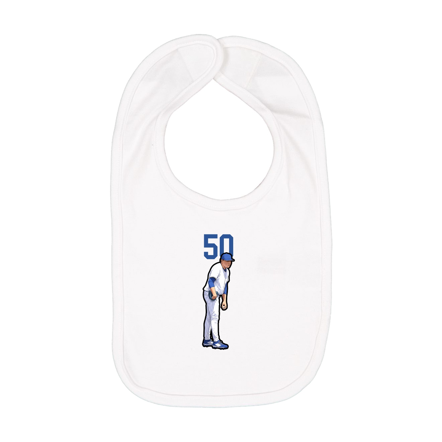 Infant Bib — Number Top in White