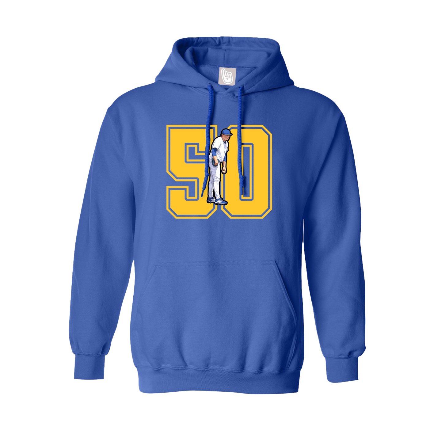 Youth Hoodie — Number in Royal