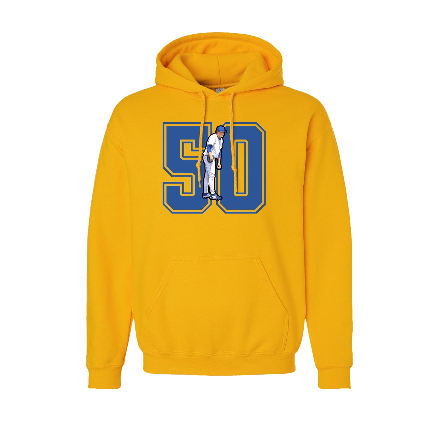 Youth Hoodie — Number in Gold