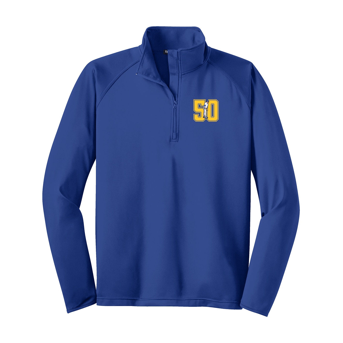 Q-Zip Pullover — Number in Royal