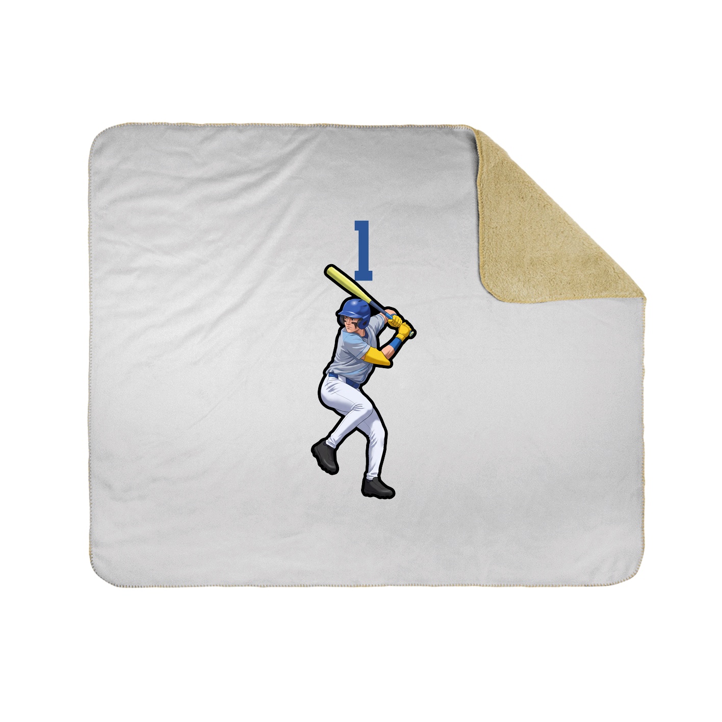 Throw Blanket — Number Top in White
