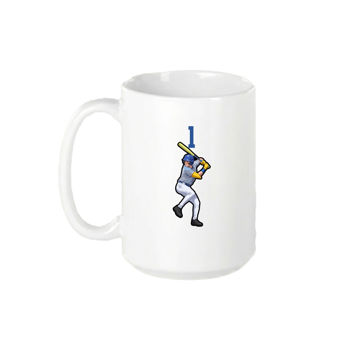15oz Coffee Mug — Number Top in White