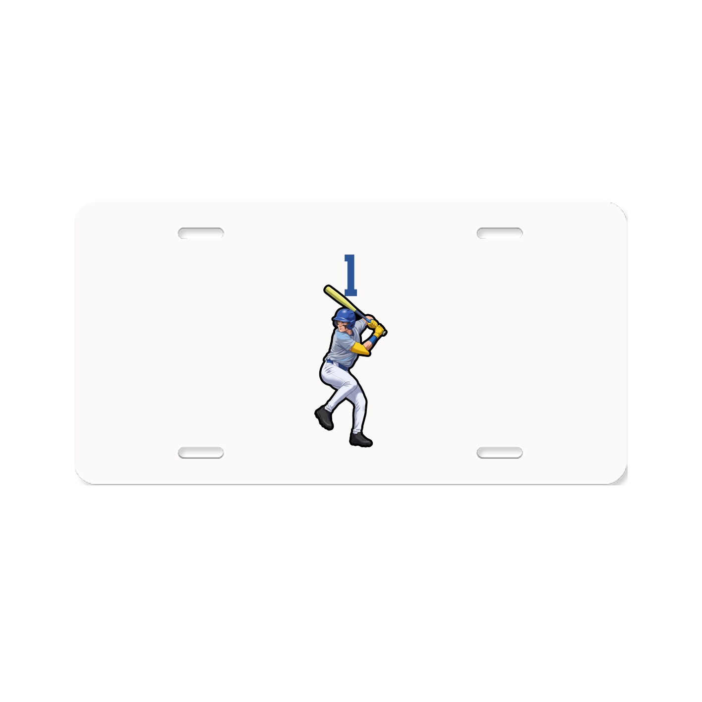 License Plate — Number Top in Classic