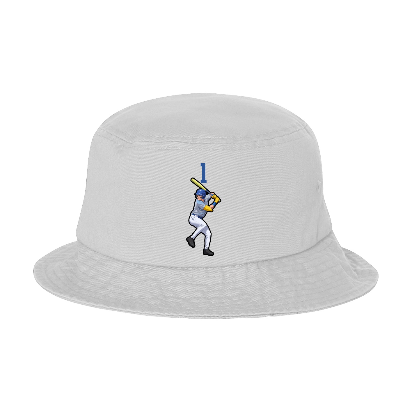 Bucket Cap — Number Top in White