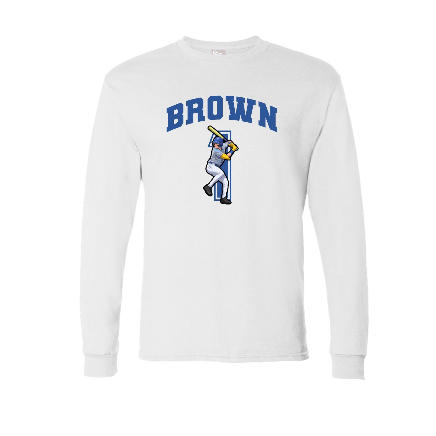 Long Sleeve Tee — Number in White
