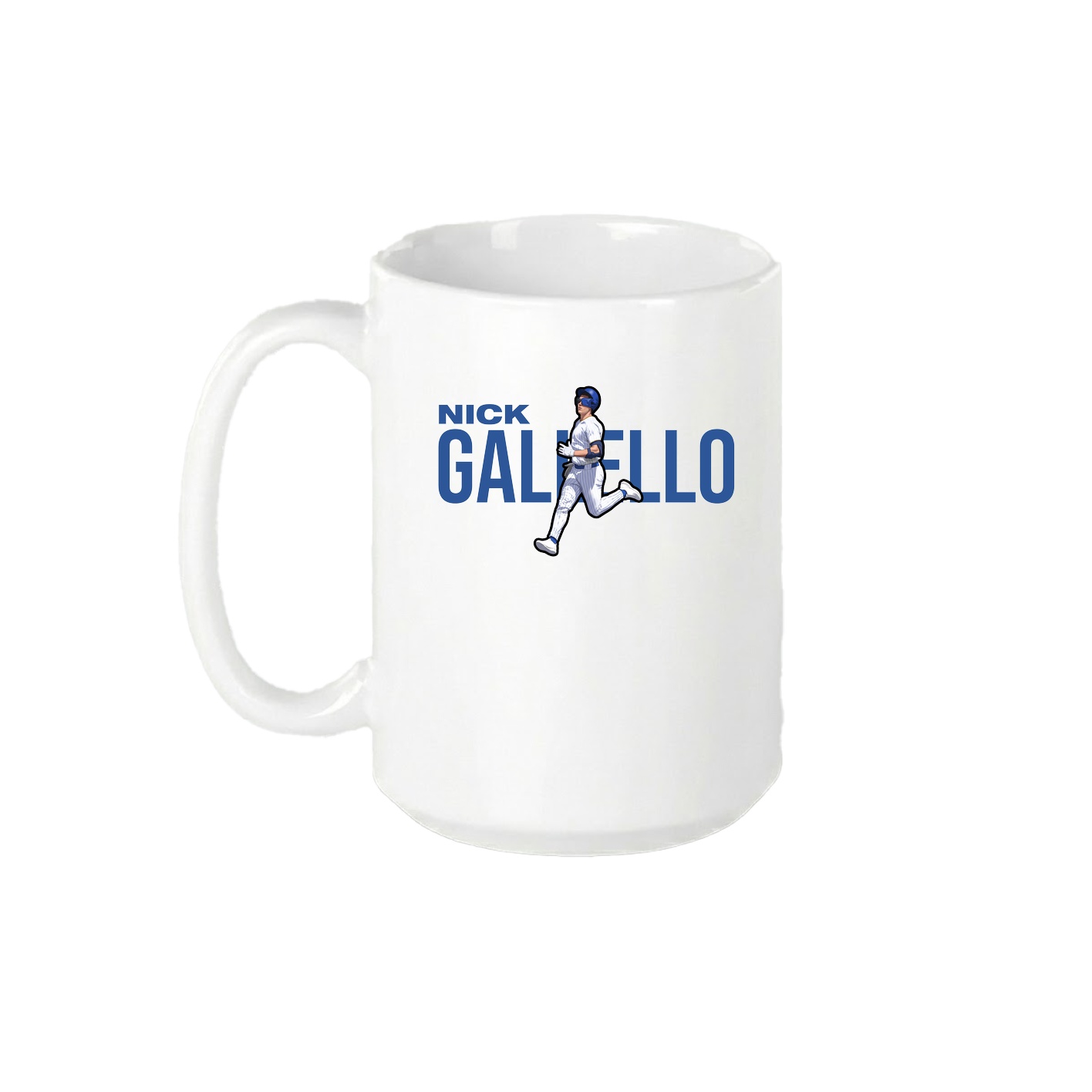 15oz Coffee Mug — Player Name in White