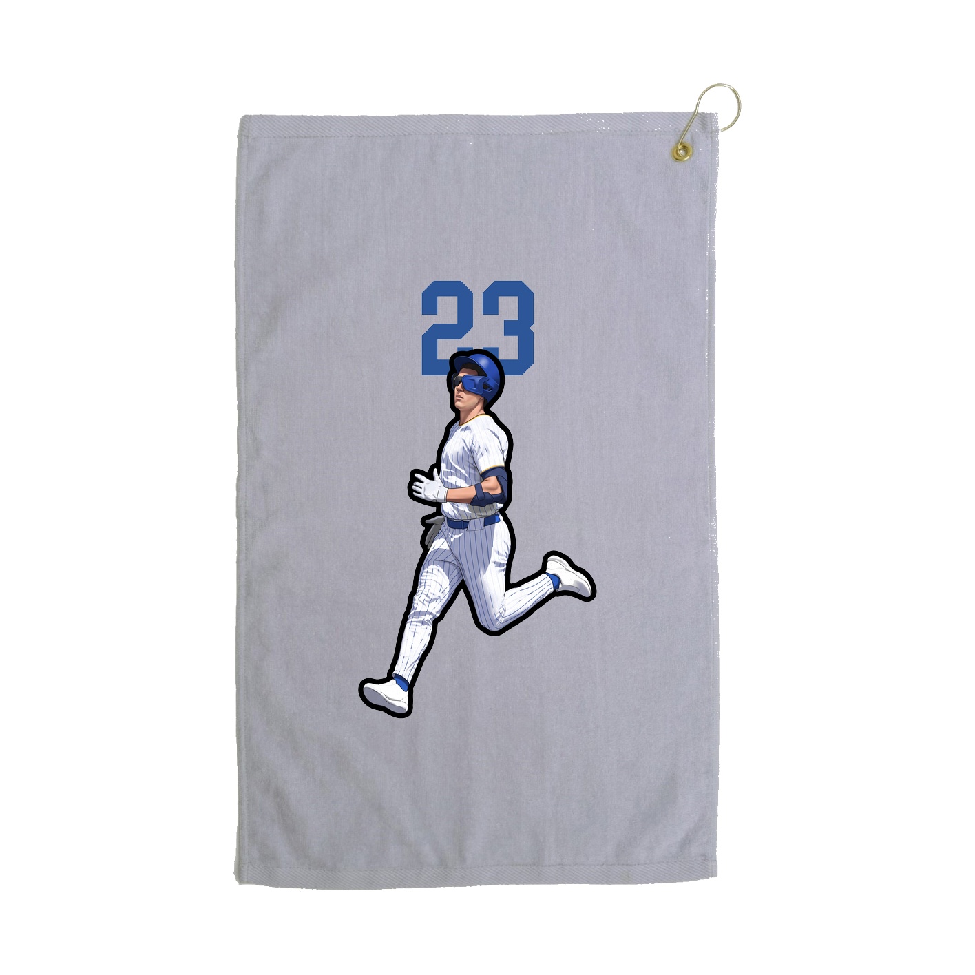 Golf Towel — Number Top in Grey