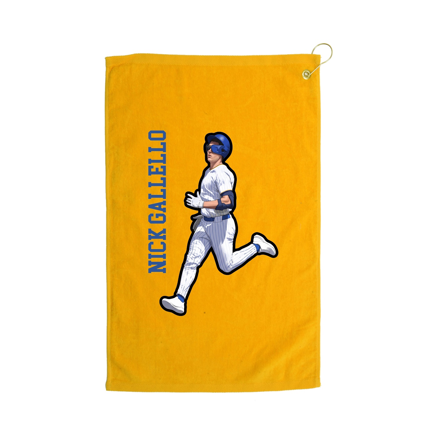 Golf Towel — Name Vertical in Gold