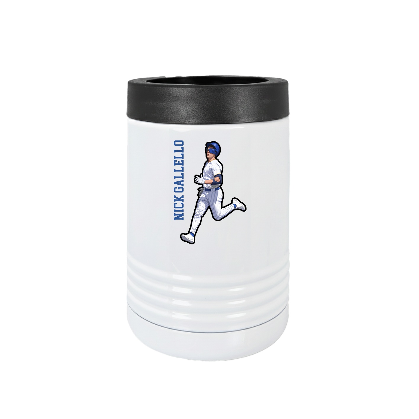Beverage Holder — Name Vertical in White