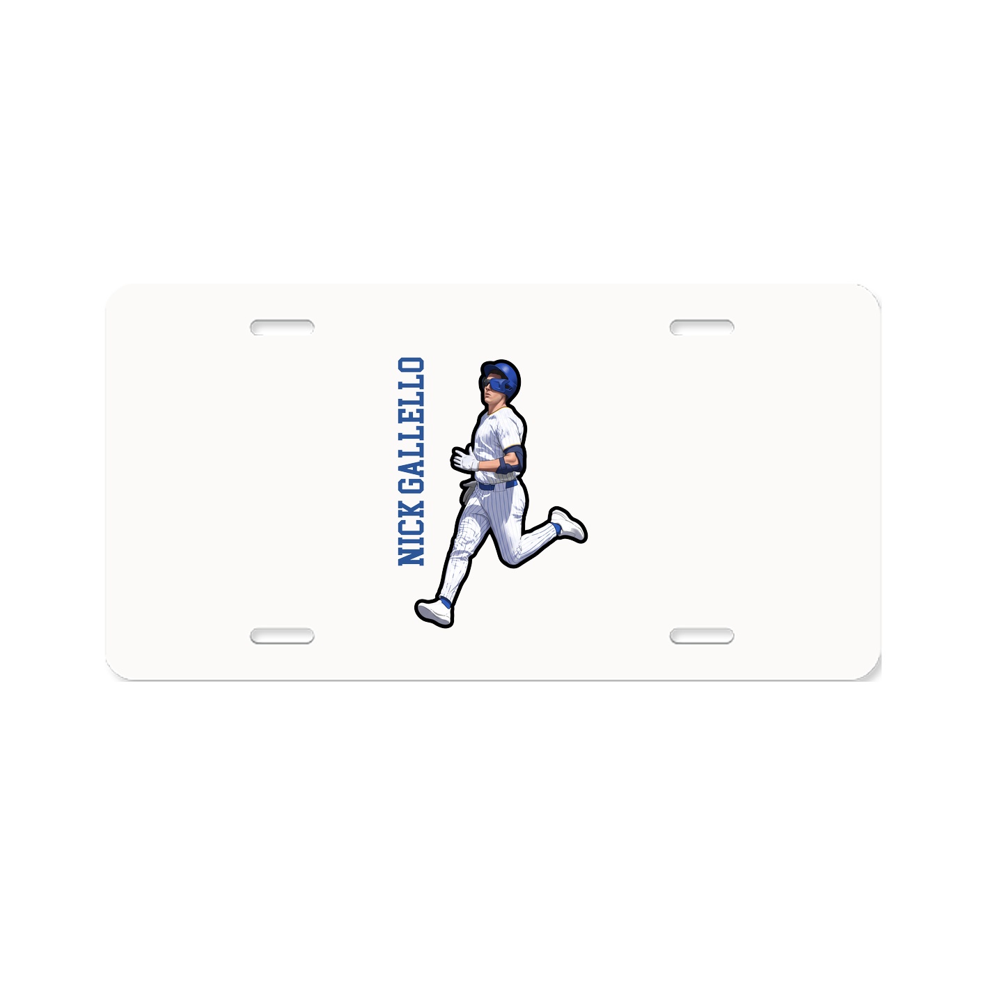 License Plate — Name Vertical in Classic