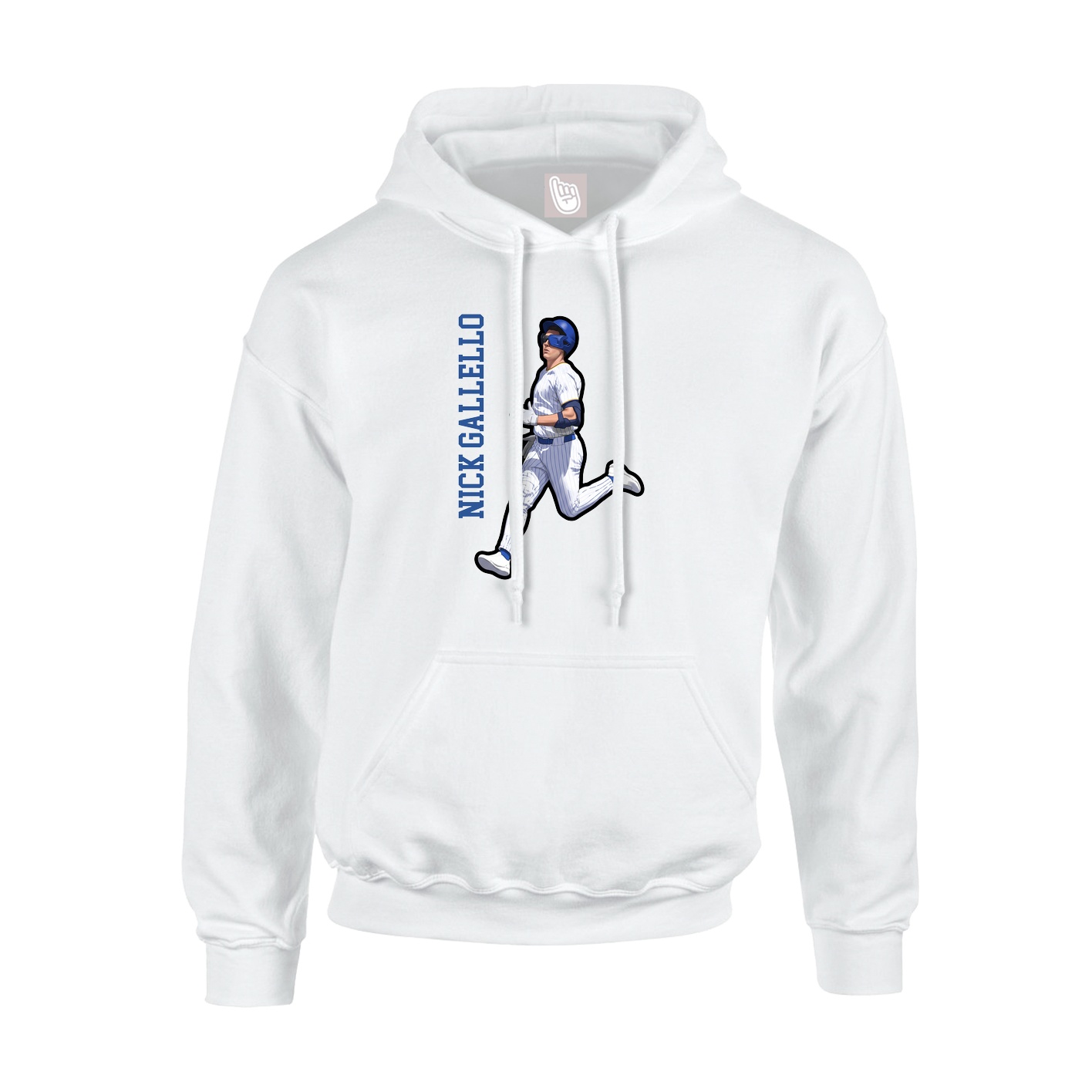 Hoodie — Name Vertical in White