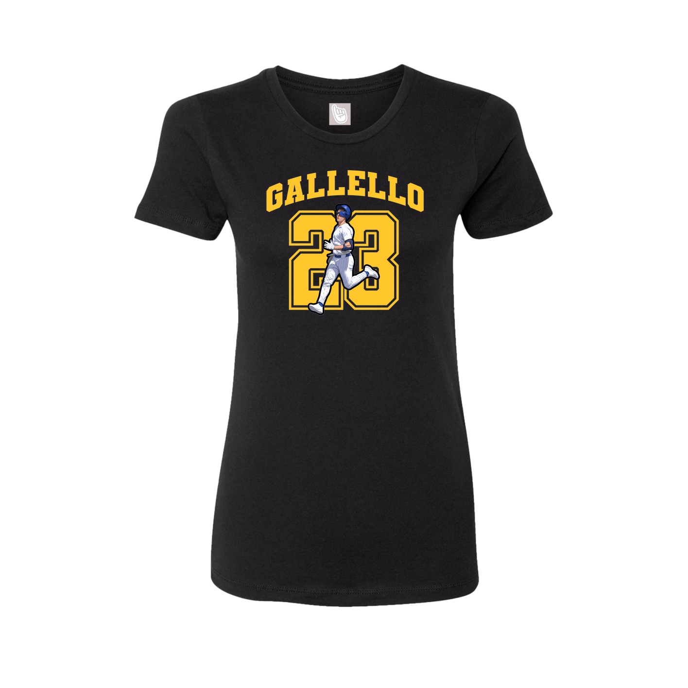 Fitted Women's Tee — Number in Black