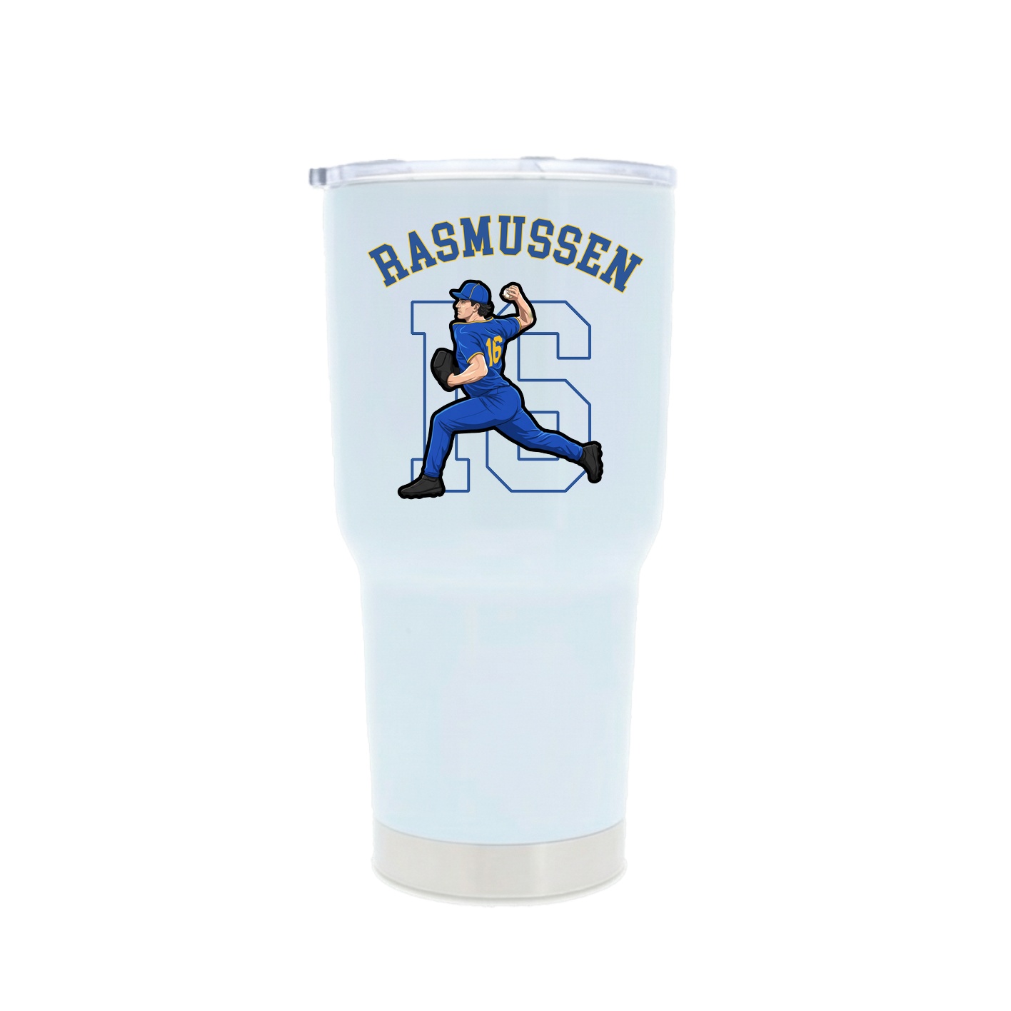 30oz Stainless Steel Tumbler — Shirsey Arch in White