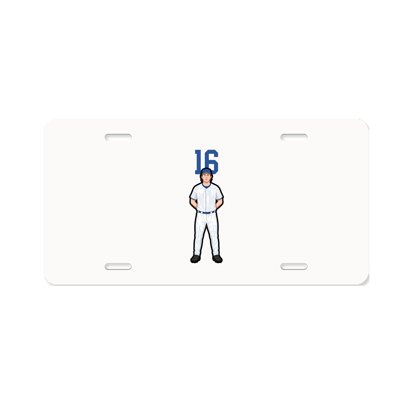 License Plate — Number Top in Classic